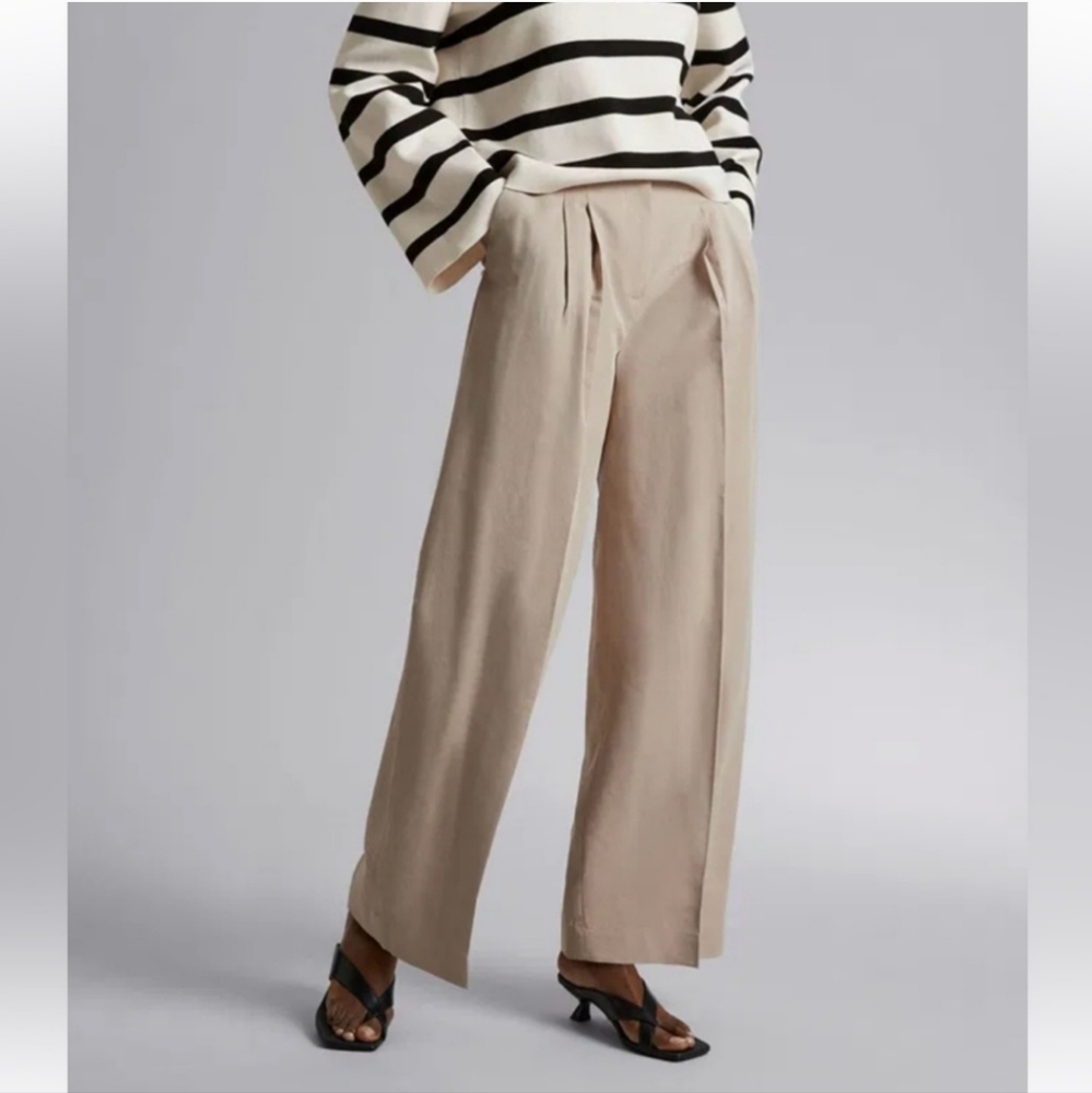 & Other Stories Tailored High Waisted Trousers sz 2